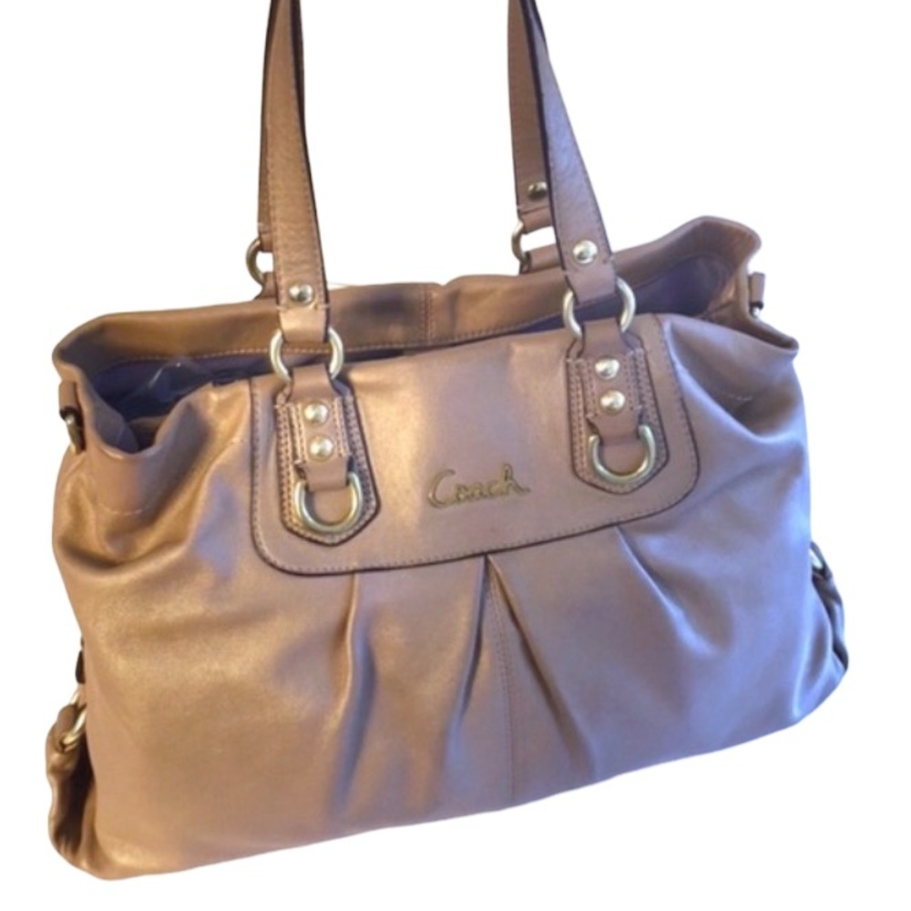 Coach Ashley Gold Leather Handbag